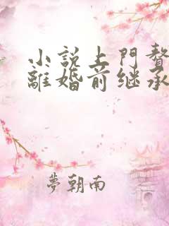 小说上门赘婿:离婚前继承百亿财产阅读