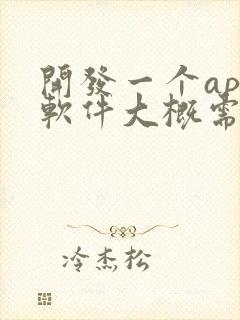 开发一个app软件大概需要多少钱