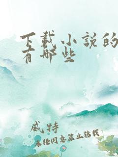 下载小说的网站有哪些