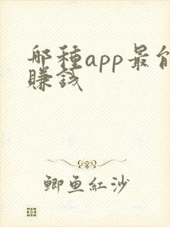 哪种app最能赚钱