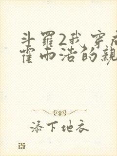 斗罗2我穿成了霍雨浩的亲妹妹