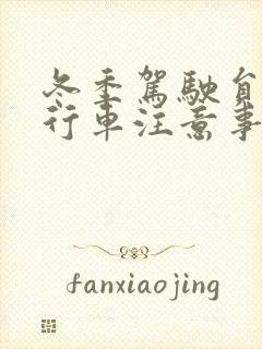 冬季驾驶员安全行车注意事项