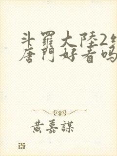 斗罗大陆2绝世唐门好看吗