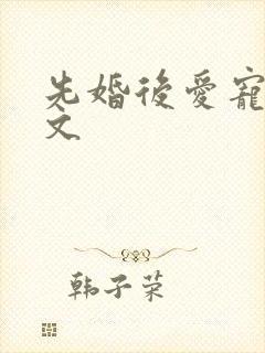 先婚后爱宠文甜文