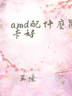 amd配什么显卡好