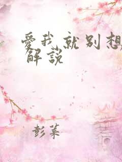 爱我就别想太多 解说