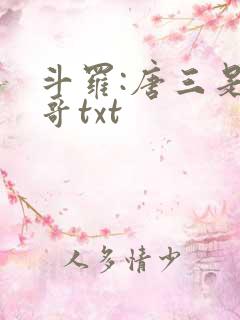 斗罗:唐三是我哥txt