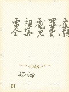 电视剧罪夜无间全集免费,观看