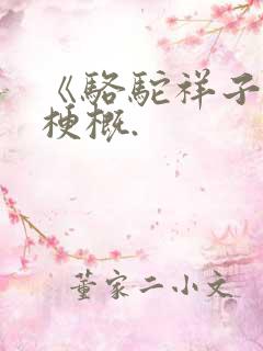 《骆驼祥子》的梗概.