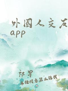 外国人交友软件app