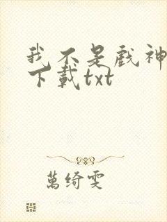 我不是戏神免费下载txt