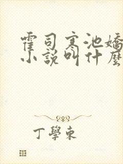 霍司寒池娇池晚小说叫什么名字