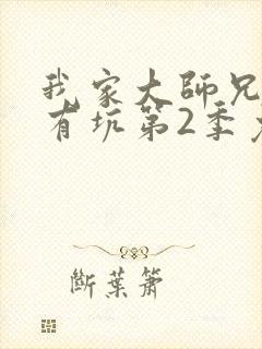 我家大师兄脑子有坑第2季免费观看