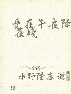 爱在午夜降临前 在线