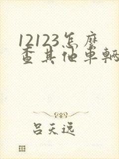 12123怎么查其他车辆违章