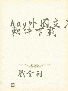 hay外国交友软件下载