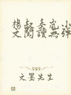 杨叔秦岚小说全文阅读无弹窗