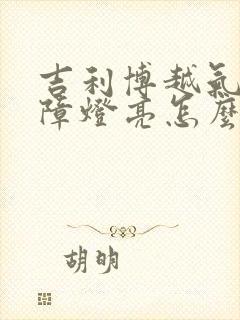 吉利博越气囊故障灯亮怎么消除