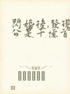 闪婚后,发现老公是千亿首富