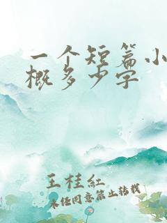 一个短篇小说大概多少字