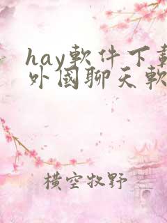 hay软件下载外国聊天软件