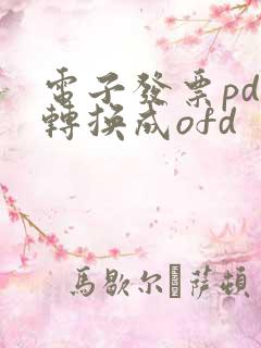 电子发票pdf转换成ofd