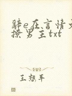 辞e在言情文里撩男主txt