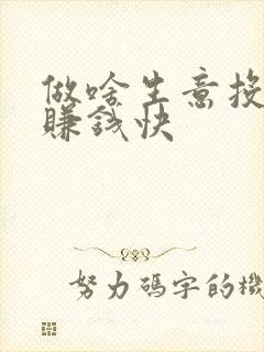 做啥生意投资少赚钱快