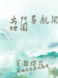 出门导航用什么地图