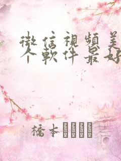 微信视频美颜哪个软件最好