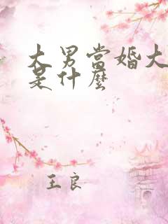 大男当婚大结局是什么