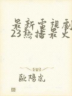 最新电视剧2023热播最火剧排行榜