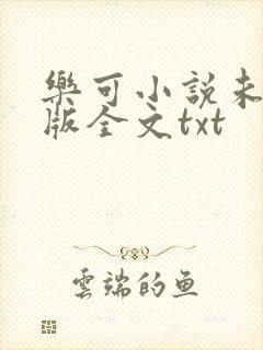 乐可小说未删减版全文txt