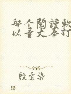 哪个阅读软件可以看大奉打更人