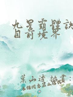 九星霸体诀龙尘目前境界