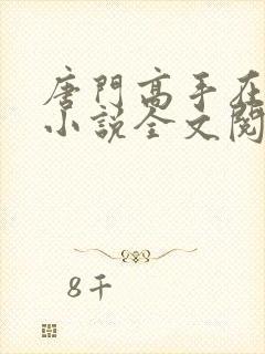 唐门高手在异世小说全文阅读