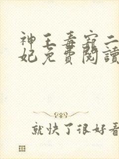 神王毒宠二嫁王妃免费阅读