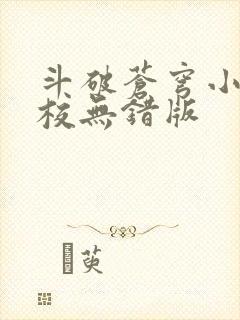 斗破苍穹小说精校无错版