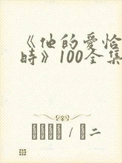 《他的爱恰逢其时》100全集