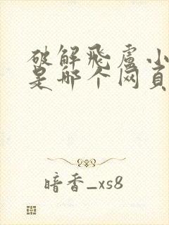 破解飞卢小说的是哪个网页