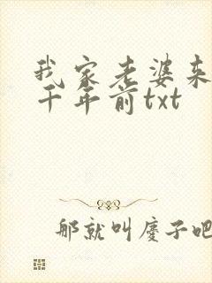 我家老婆来自一千年前txt