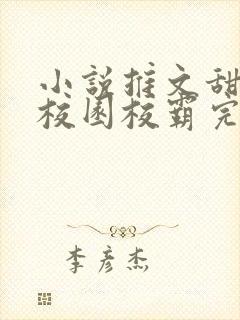 小说推文甜宠文校园校霸完结文