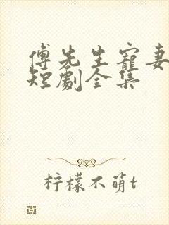 傅先生宠妻无度短剧全集