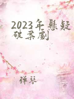 2023年悬疑破案剧