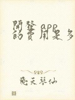 开发 app 的费用是多少