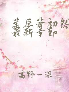 叶辰萧初然最快最新章节