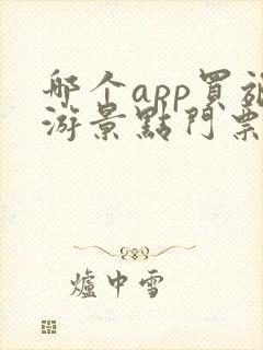 哪个app买旅游景点门票便宜