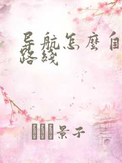 导航怎么自己选路线