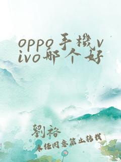 oppo手机vivo哪个好