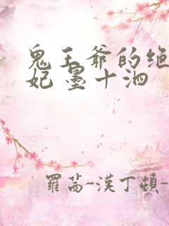 鬼王爷的绝世毒妃 墨十泗